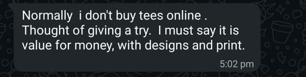 Anish's WhatsApp message
