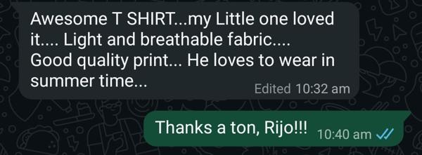 Rijo's WhatsApp message