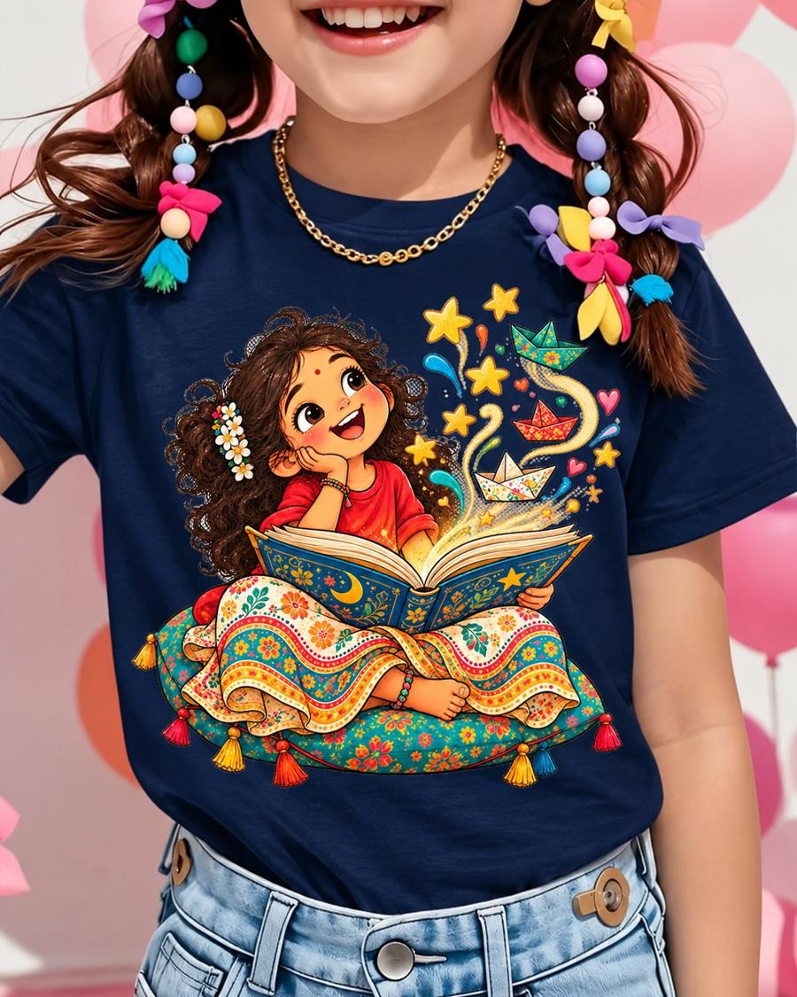 Story Time Tee tee, worn