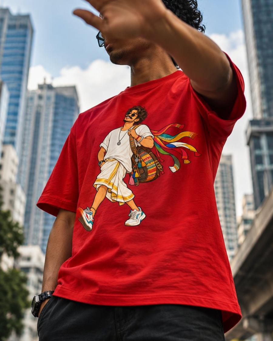 Long Walk Tee tee, worn
