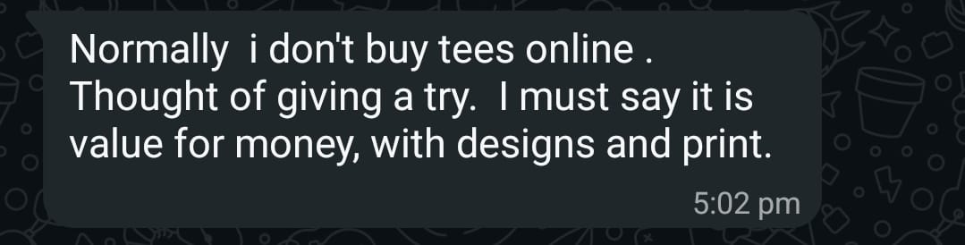 Anish's WhatsApp message