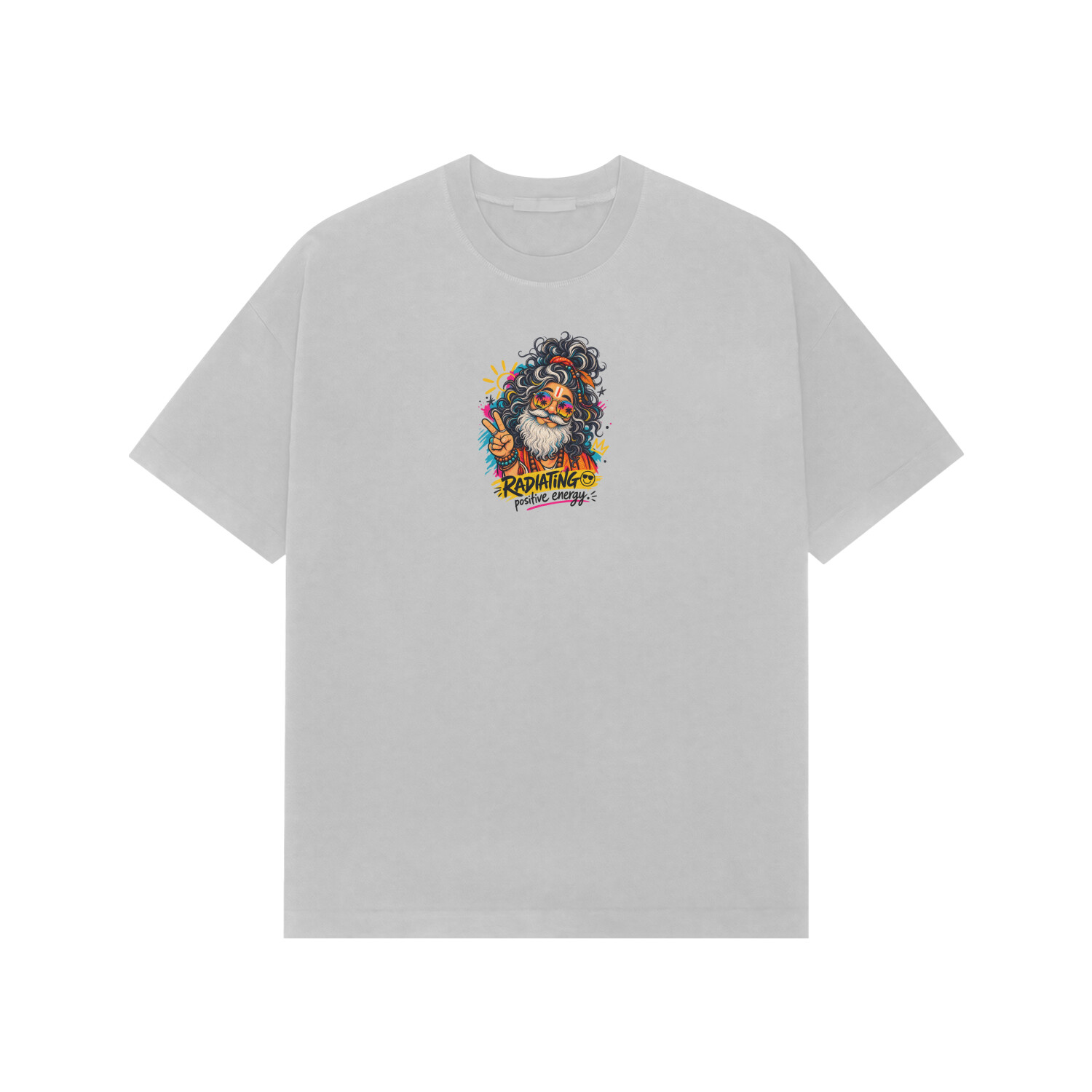 Radiating Positive Energy Tee — Ash Grey