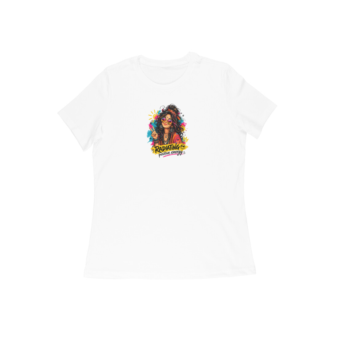 Radiating Positive Energy Tee — White