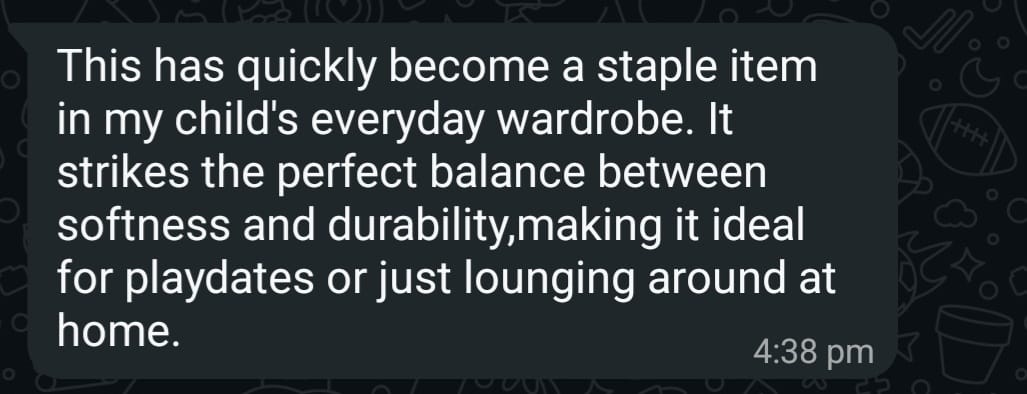 Rajaneesh's WhatsApp message