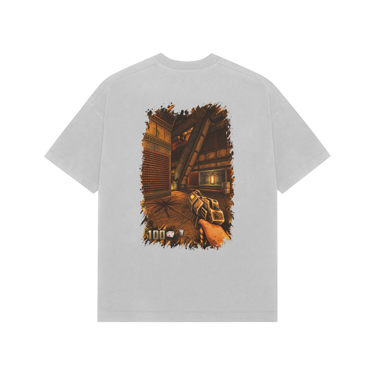 Quake II Tee — Ash Grey