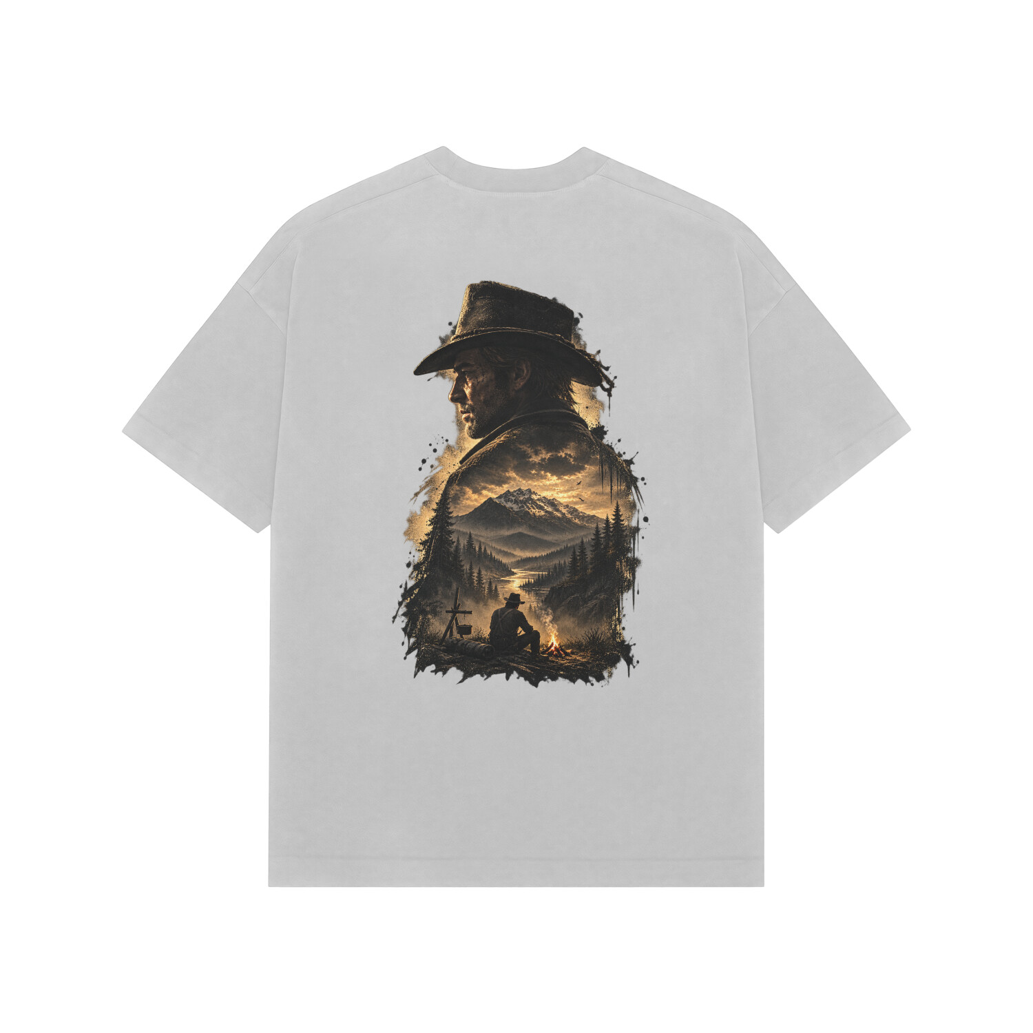 Red Dead Tee — Ash Grey
