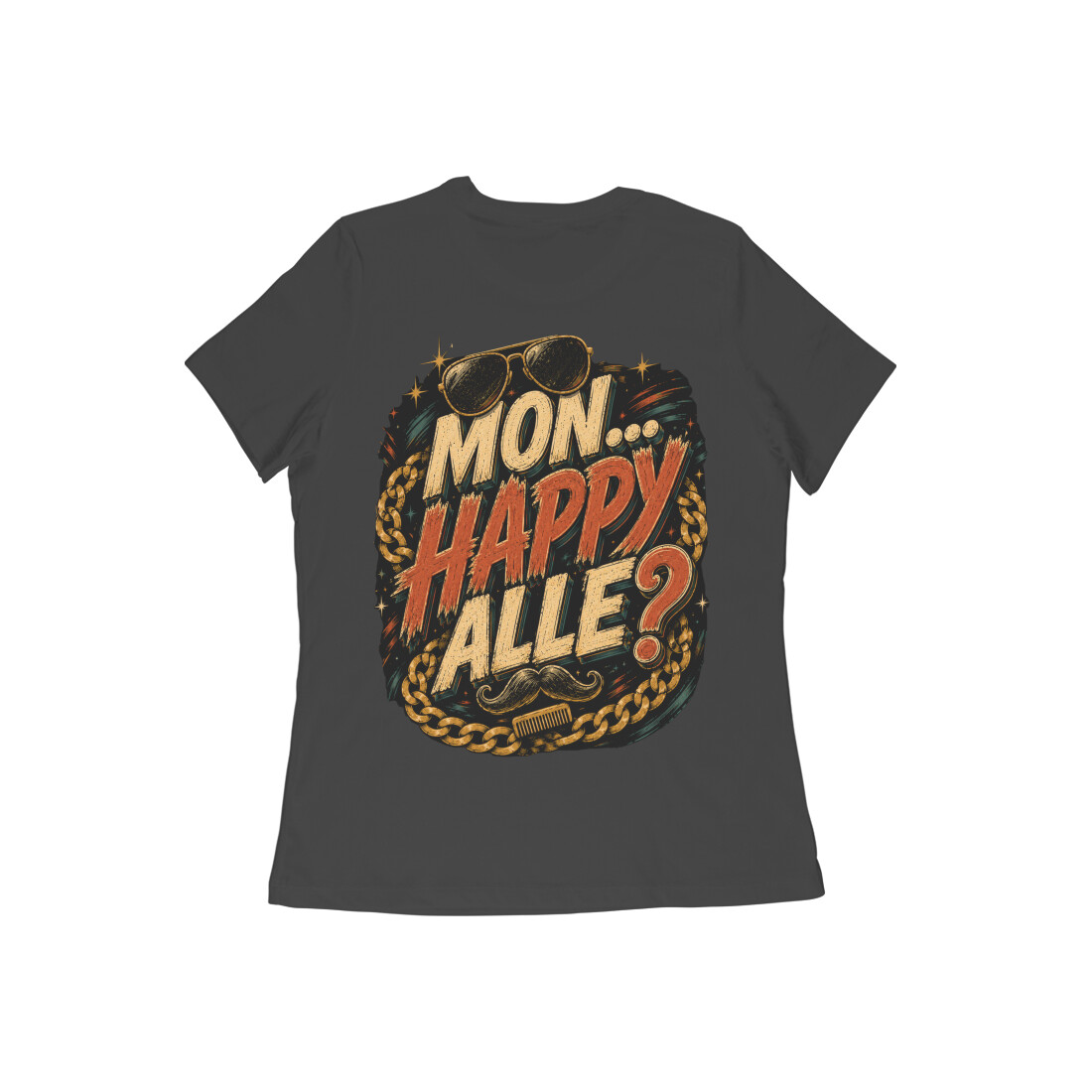 Mon Happy Alle Tee — Black