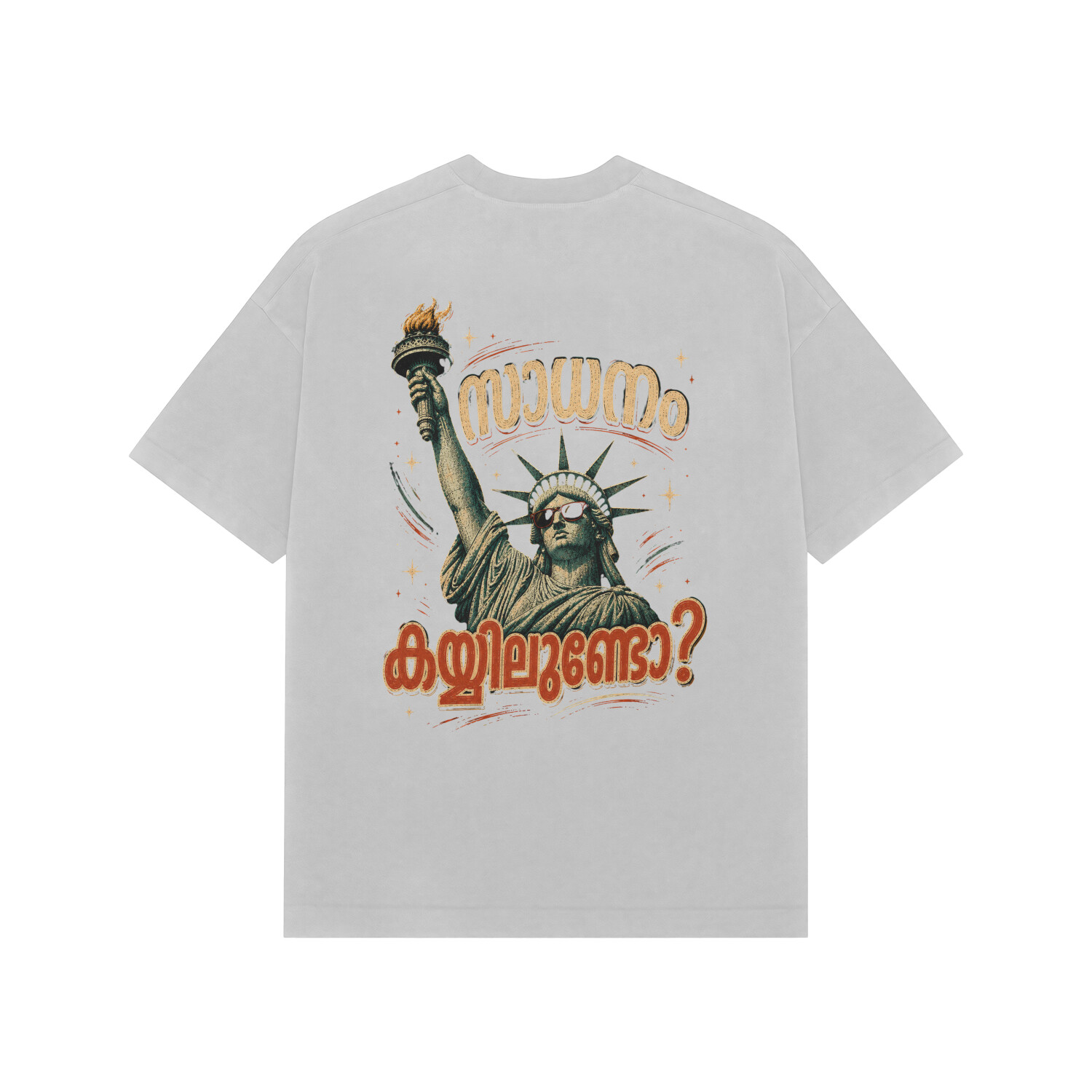 Sadhanam Kayil (Malayalam) Tee — Ash Grey
