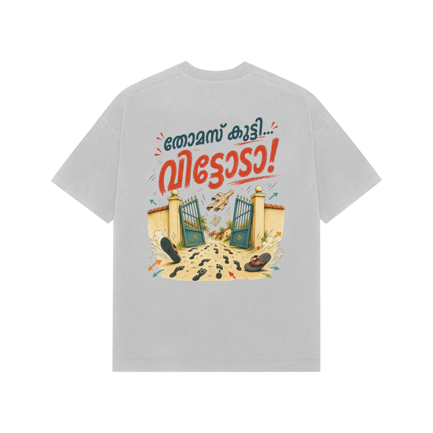 Thomaskutty (Malayalam) Tee — Ash Grey