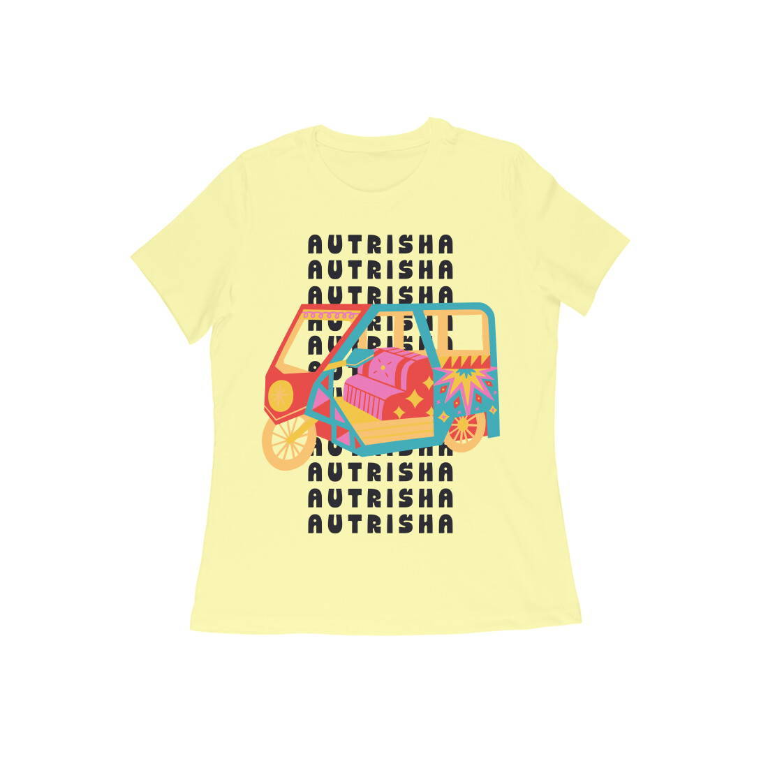 Auto Rickshaw Tee — Butter Yellow