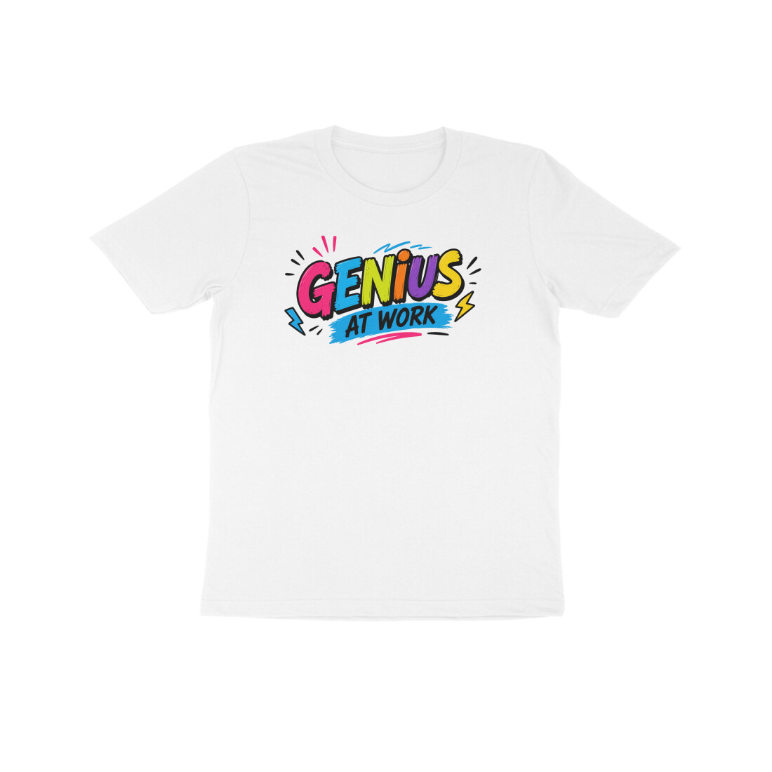 Genius At Work Tee — White
